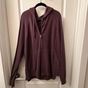 Vince Plum Zip Hoodie